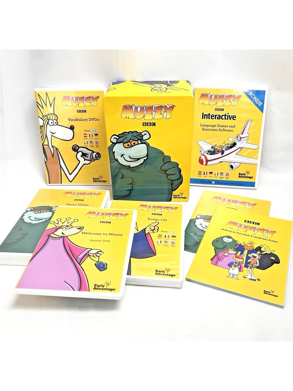 BBC Muzzy Language Course for Children Level 1 Tin 8 Disc Set Booklet *Tested*